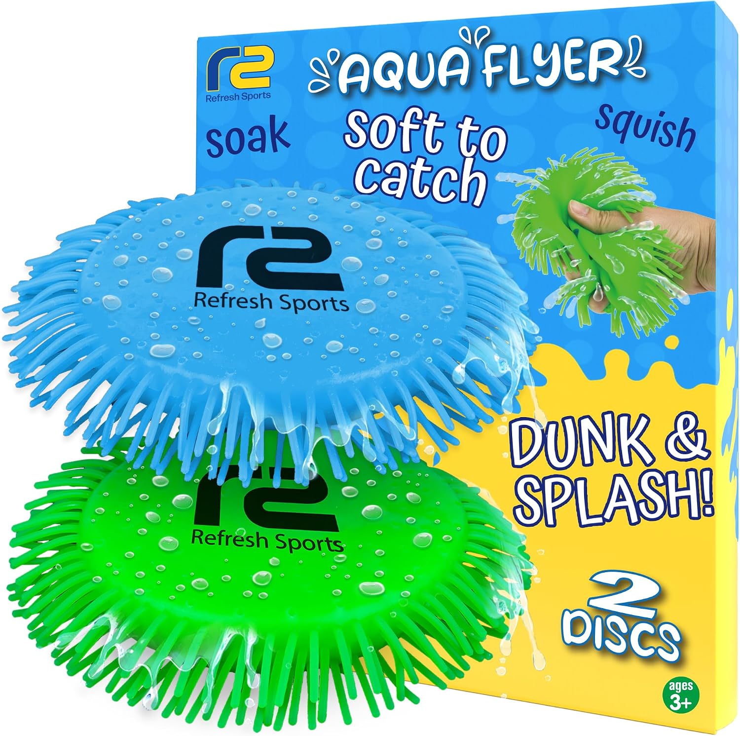 Soft Water Flying Disc for Kids – Sprays Water as it Flies! Fun Summer Water Toy for Beach Pool Backyard Camping Lake Birthday Gifts – Soft Safe Outdoor Water Toys for Boys & Girls Ages 4 5 6 7 8 9 +