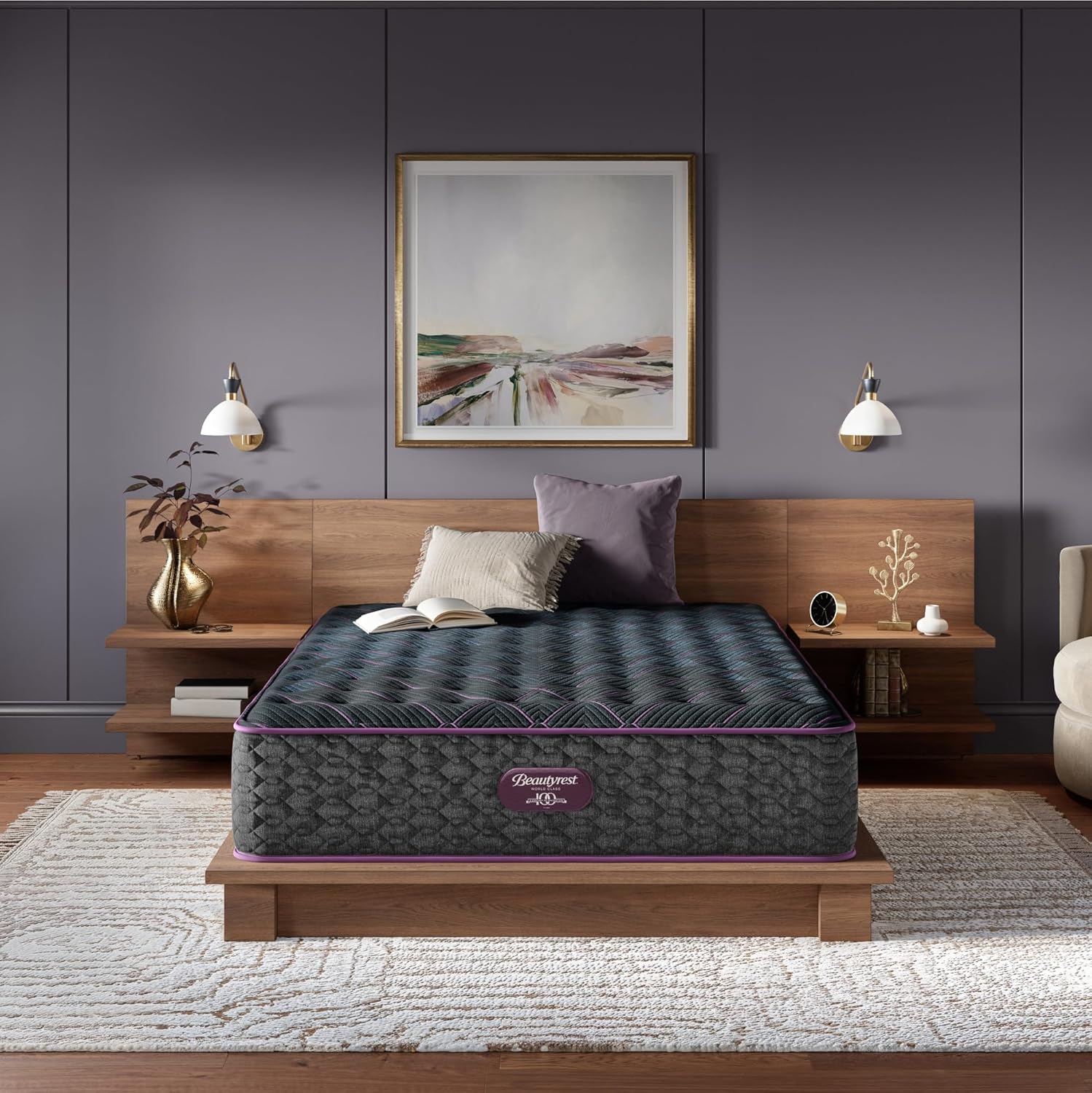 Beautyrest World Class Level Three Medium Firm 14.5" Mattress - King Size - Durable Support, Pressure Relief, Cooling, Motion Separation; CertiPUR-US, 100 Night Sleep Trial and 10 Year Warranty