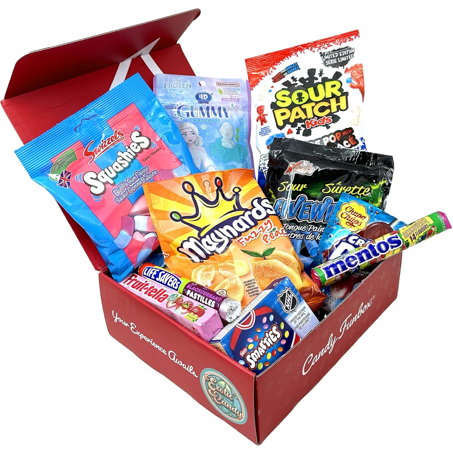 Exotic Candy Funbox® International Snack Box with Rare Global Treats | Mystery Assortment from Japan, UK, Korea & More | Fun Gift for Candy Lovers, Teens, and Travelers