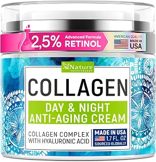Collagen Cream for Face with Retinol & Hyaluronic Acid - Face Moisturizer for Women & Men - Skin Tightening Cream for Face - Anti Aging Face Cream - Day & Night Moisturizer Face Cream - 1.7oz