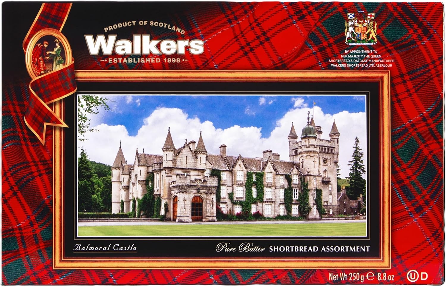 Walker's Shortbread Balmoral – Traditional All-Butter Scottish Shortbread Biscuits (250g)
