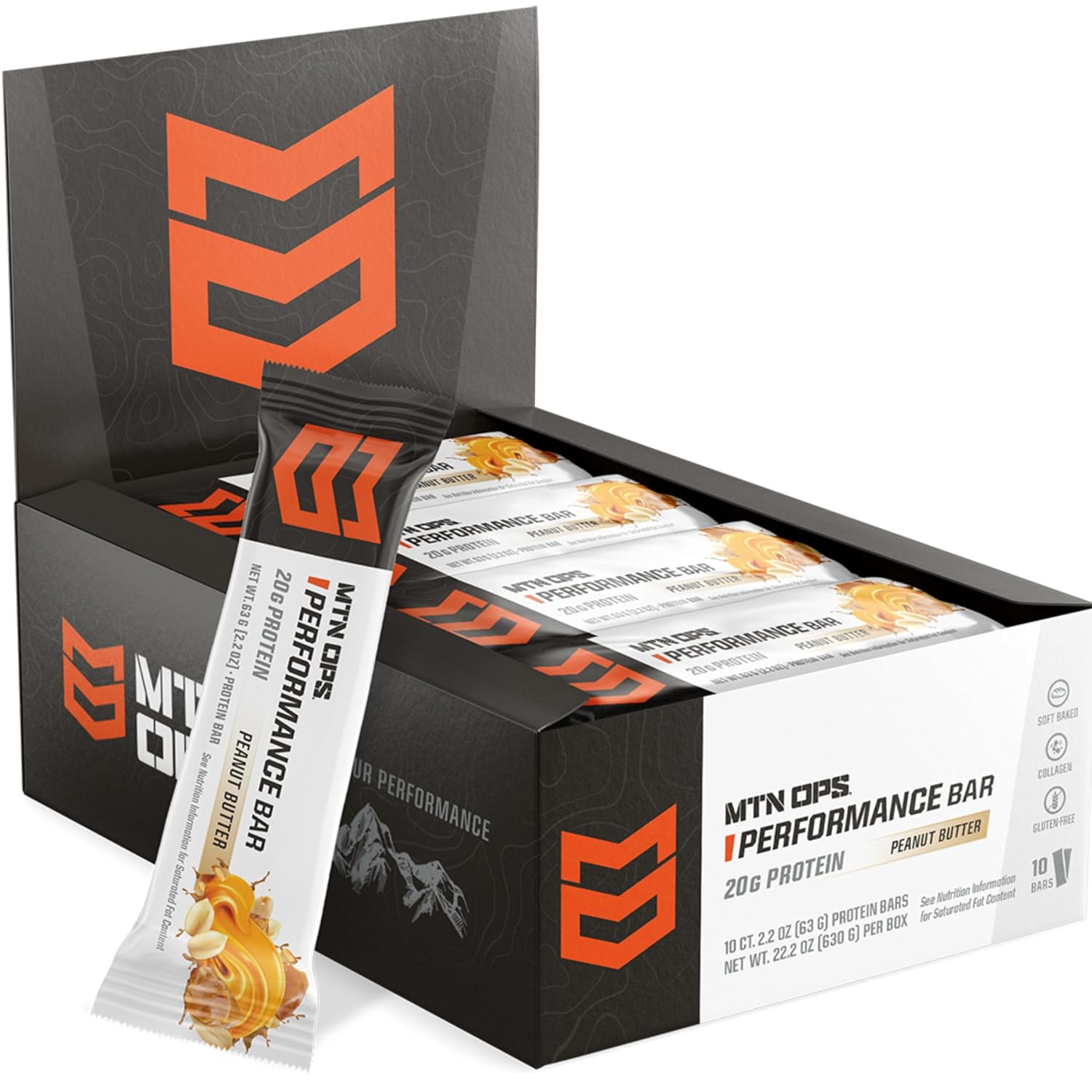 MTN OPS Performance High Protein Bars, Peanut Butter Bliss