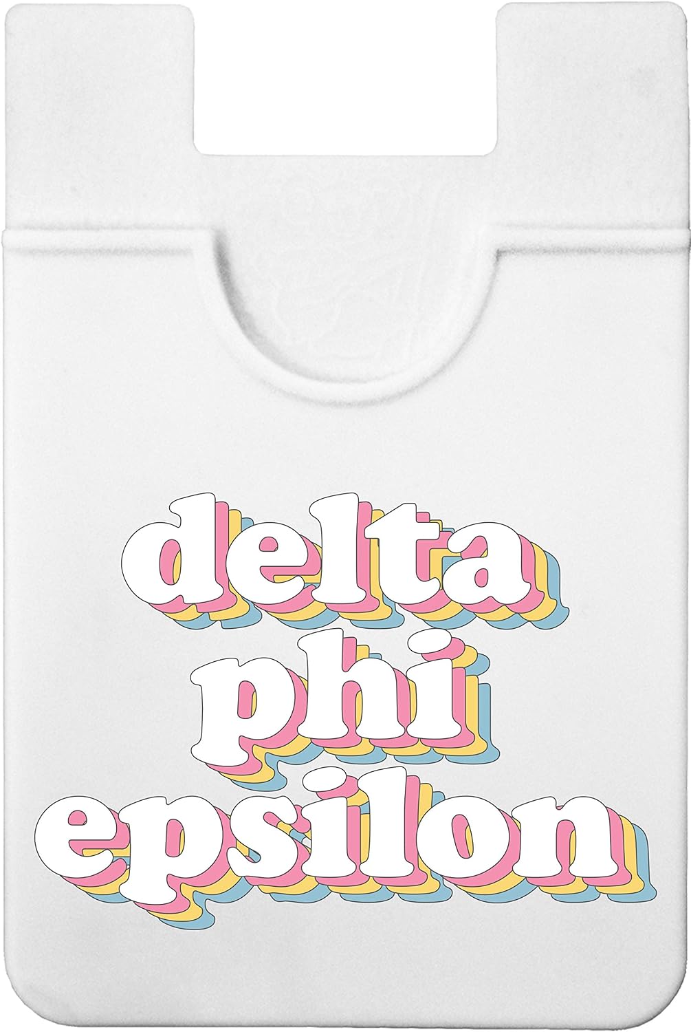 Sorority Shop Delta Phi Epsilon Koala Pouch - Retro Design Card Holder for Phone Case- Phone Wallet Stick On - Ultra-Thin and Lightweight Phone Case Wallet - Holds Cards and Cash