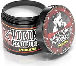 Viking Revolution Hair Pomade for Men (New Formula) - Medium Hold and Matte Shine Free for Classic Look 4oz - Water Based & Easy to Wash Out