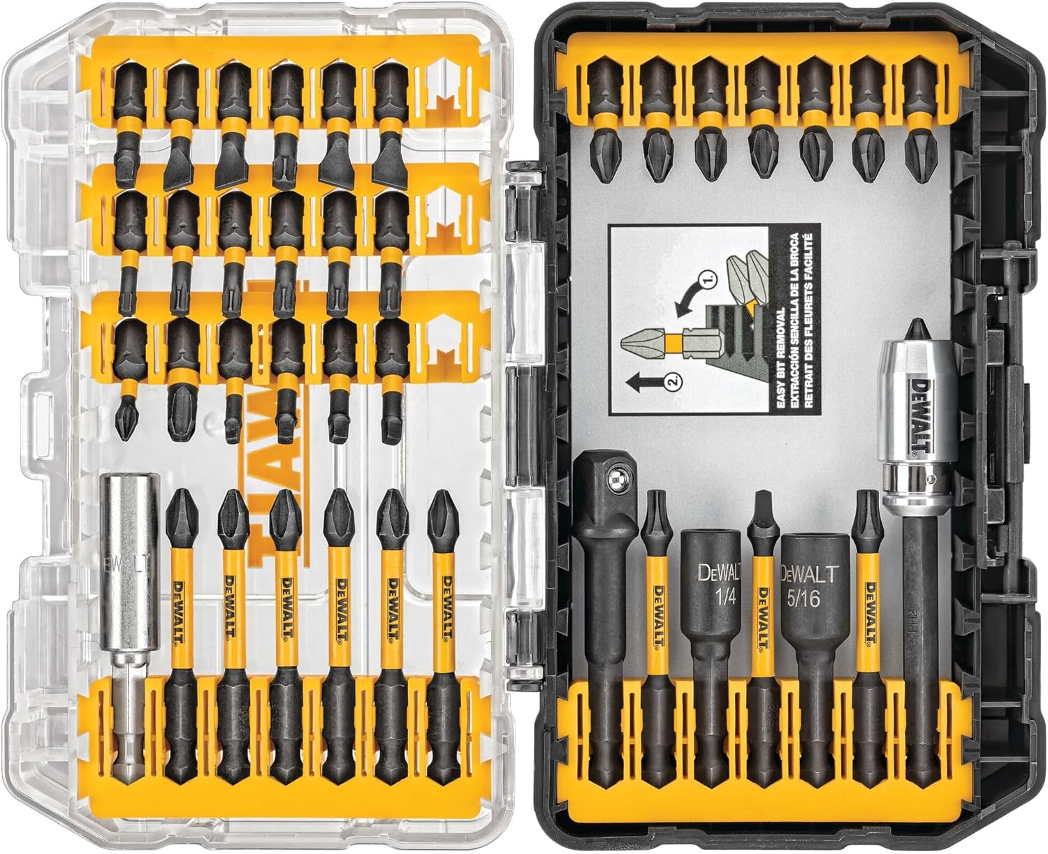 DEWALT Impact Ready FlexTorq Screwdriver Bit Set, 40 Pieces (DWA2T40IR), 22.2 x 4 x 22.2 cm