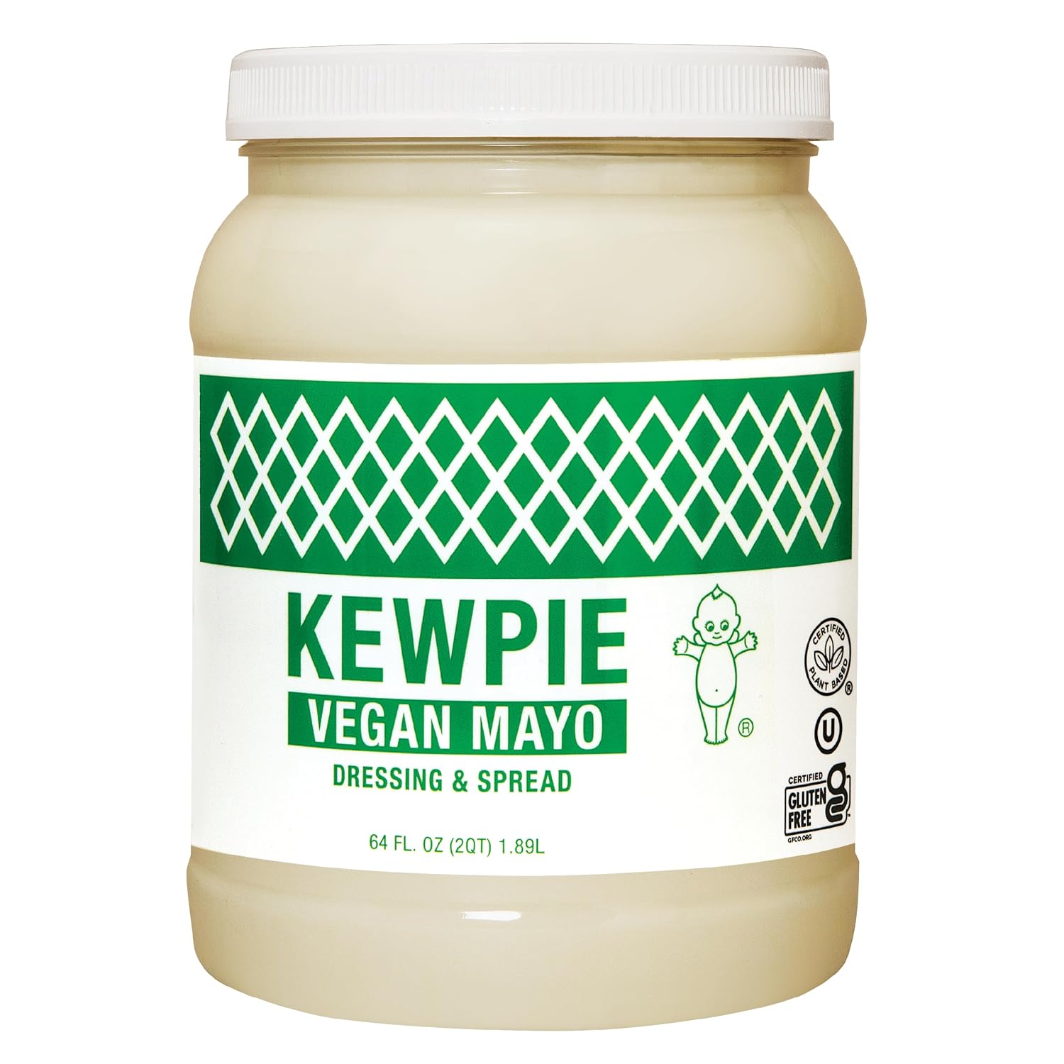 Kewpie Mayonnaise USA Japanese Style Cage Free Gluten Free Kosher 64oz Bulk (Vegan)