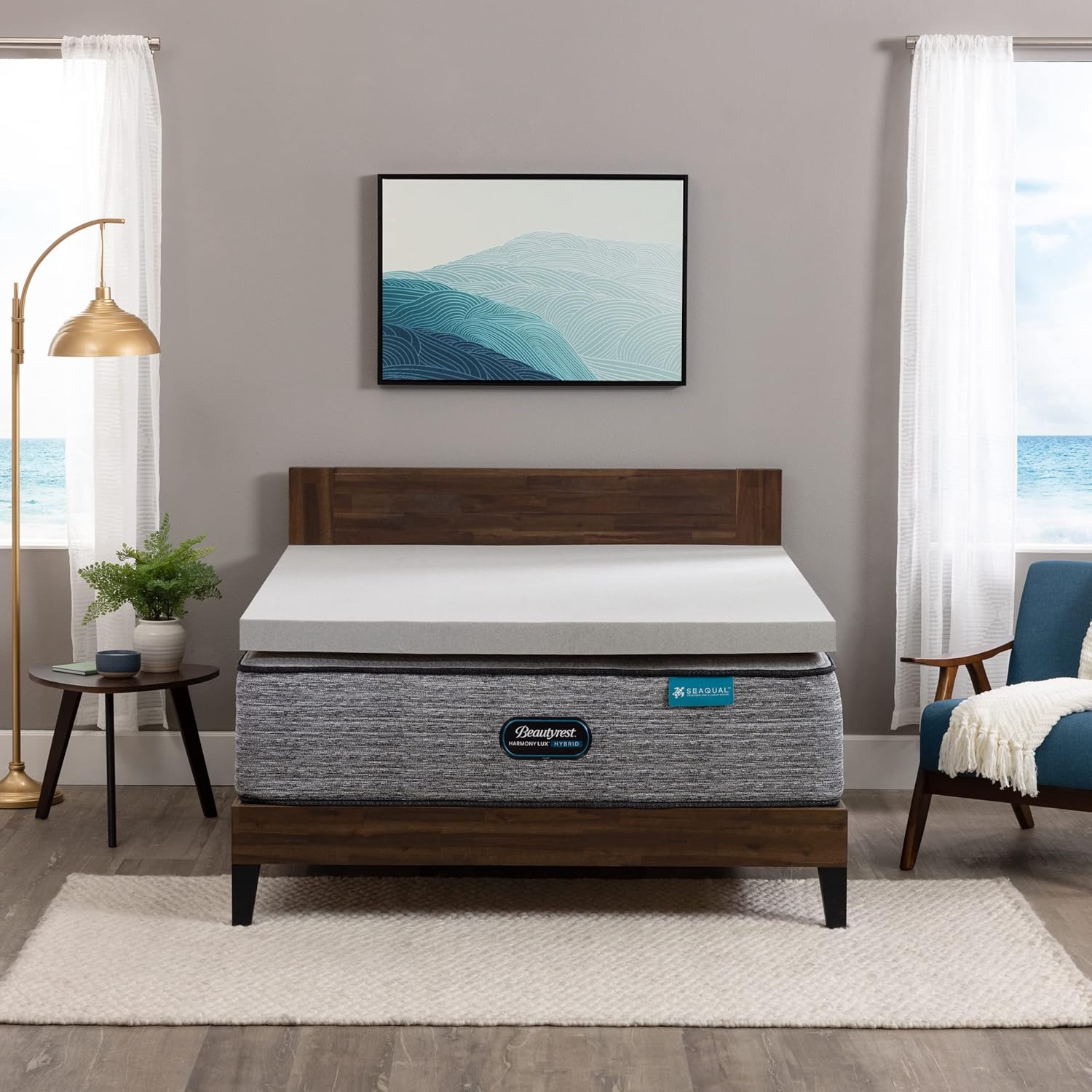 Beautyrest Black Diamond Pressure-Relieving Memory Foam Mattress Topper, Queen, 3-Inch