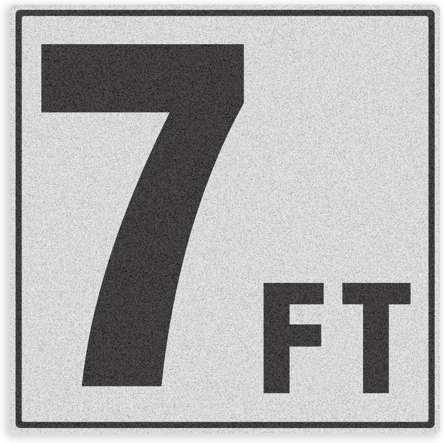 7FT Pool Depth Markers - Joyfulmap 1 Pack 6x6 IN Vinyl Pool Stickers - Adhesive Swimming Pool Number Markers - Safety Signage for Pool Decks - Waterproof Pool Depth Indicator