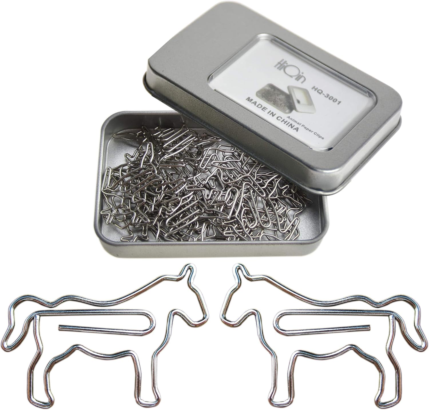 Cute Paper Clips Horse, Animal Shaped Page Marker for Office School Supplies - Gift Idea 30 Counts (1 Box Pack)