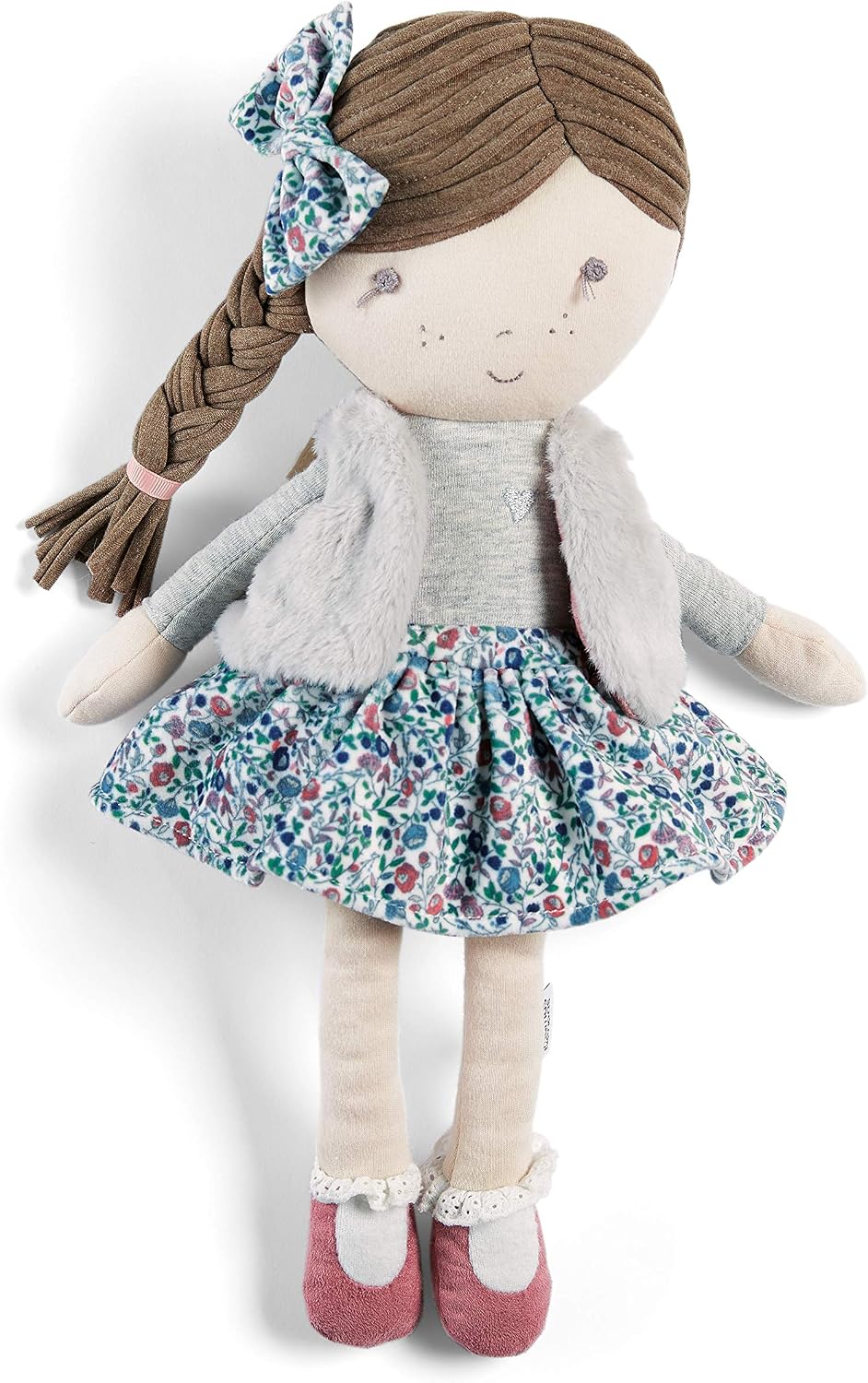 Mamas & Papas Super Soft & Cuddly Bella Rag Doll, Suitable From Birth, Machine Washable, Bella Rag Doll