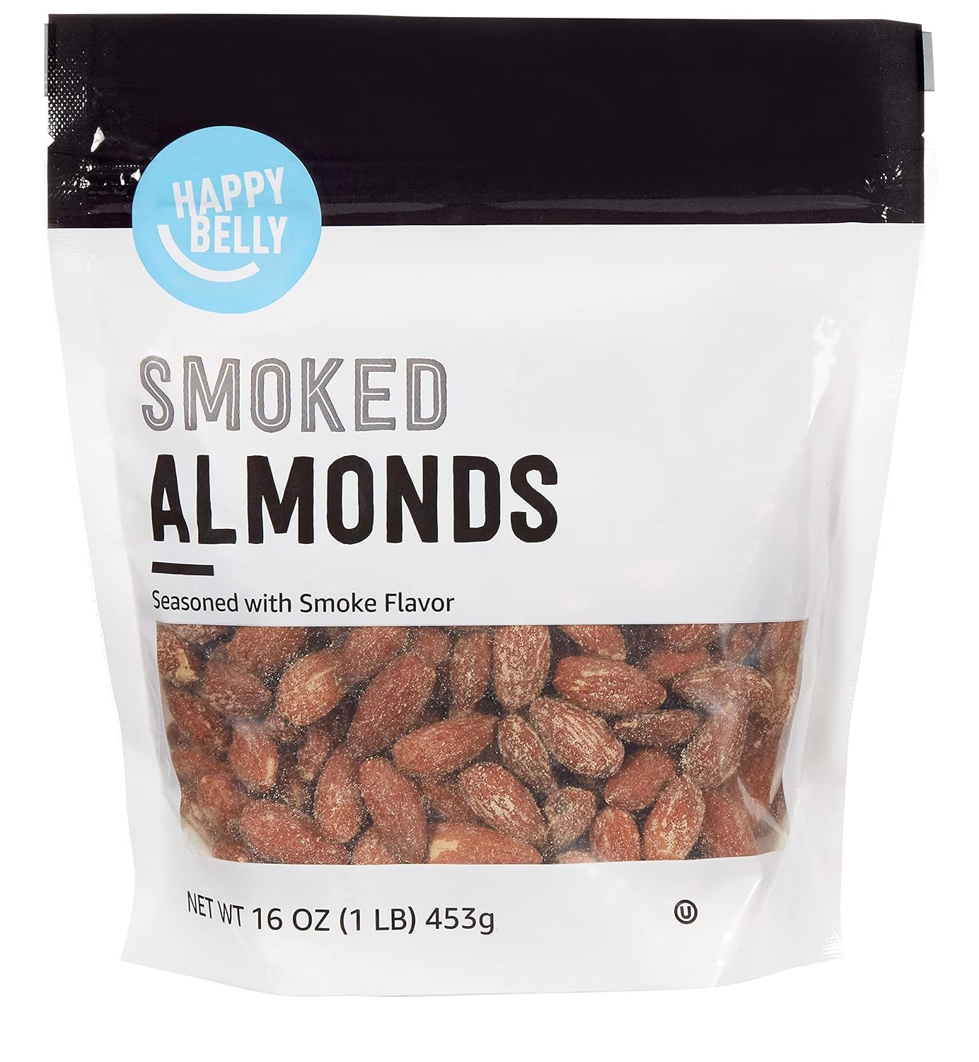 Amazon Brand - Happy Belly Smoked Almonds, 16 ounce (Pack of 1)