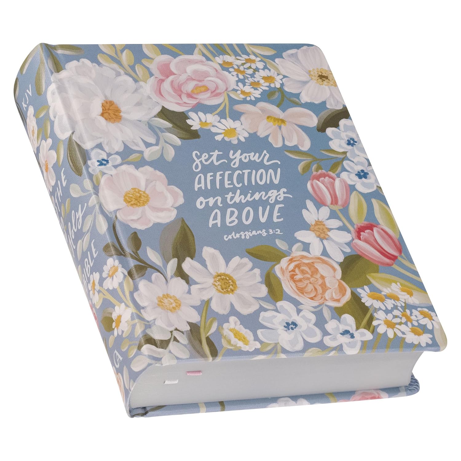 KJV Note-taking Bible, Special Edition, Journal Space, Reading Plan, Maps, Concordance, King James Version Holy Bible, Flora Blue Floral, 8.65 pt. (KJV Note-taking Loveall Edition)