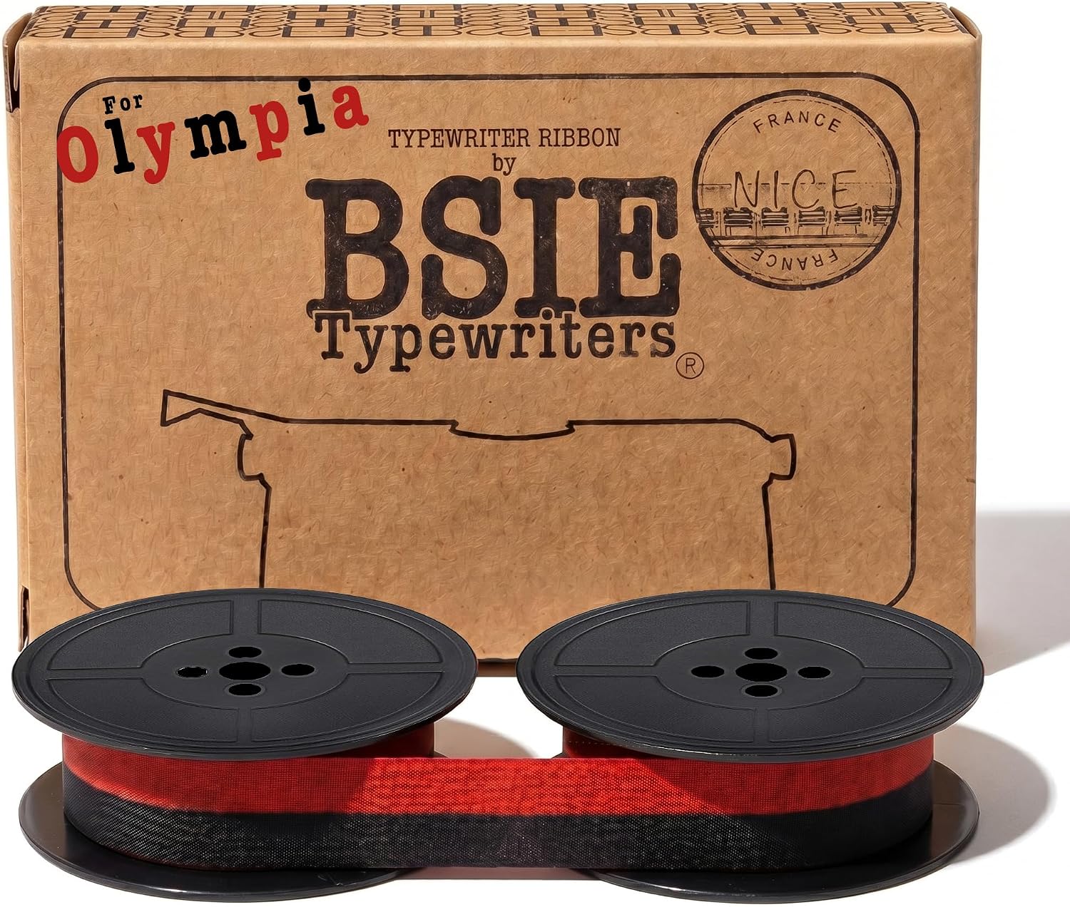 Olympia Typewriter Ribbon - GR1 - BSIE TYPEWRITERS (Black & red)