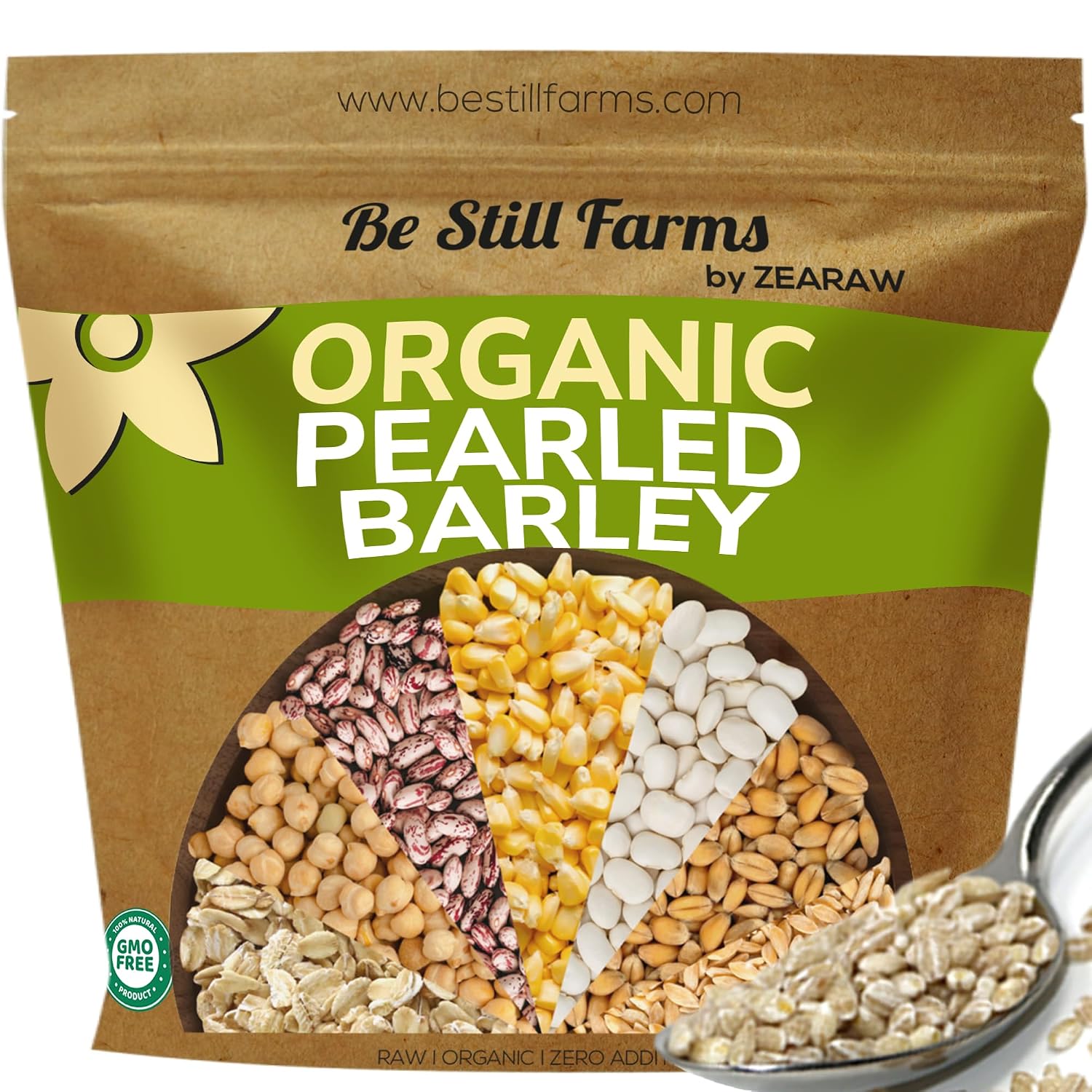 Organic Pearl Barley Grain 4.8lb - Pearled Barley Seeds for Soup Pot
