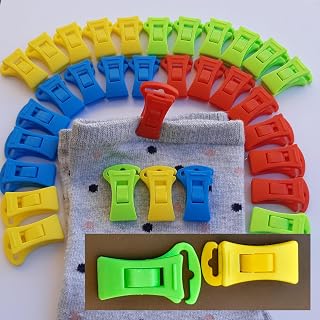 Alcrea™ 32 Larger Sock Clips with Larger Hanging Hook. Ignore manipulated ratings (See). Socks paired to wash, Dryer, and Drawer. No Folding or Losing