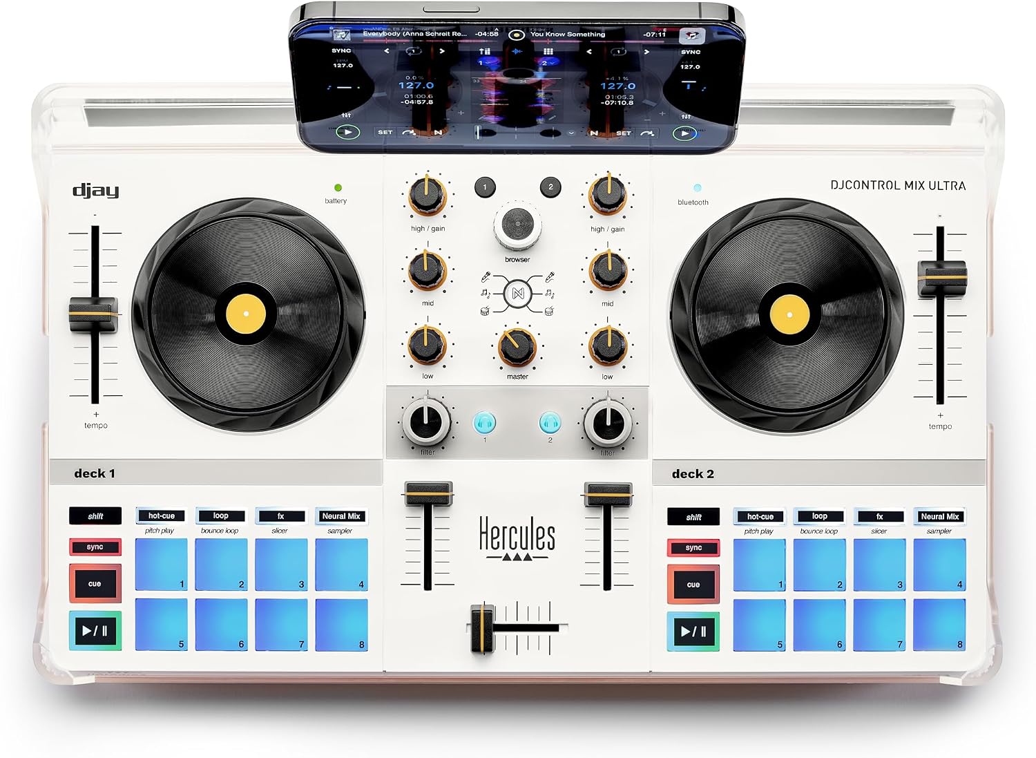 Hercules DJControl Mix Ultra – Mobile DJ Controller for Smartphones (iOS/Android)