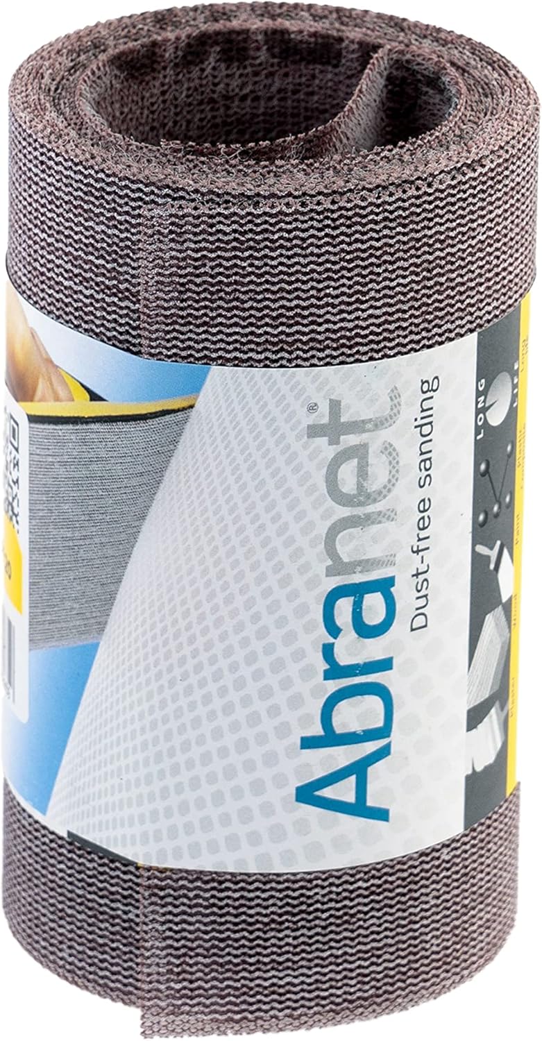 Mirka Abranet abrasive roll with net 115 mm x 2.5 m Grip/mesh sandpaper/grit P80 / 1 roll/for sanding wood, filler, varnish, plastic / AE555F0180