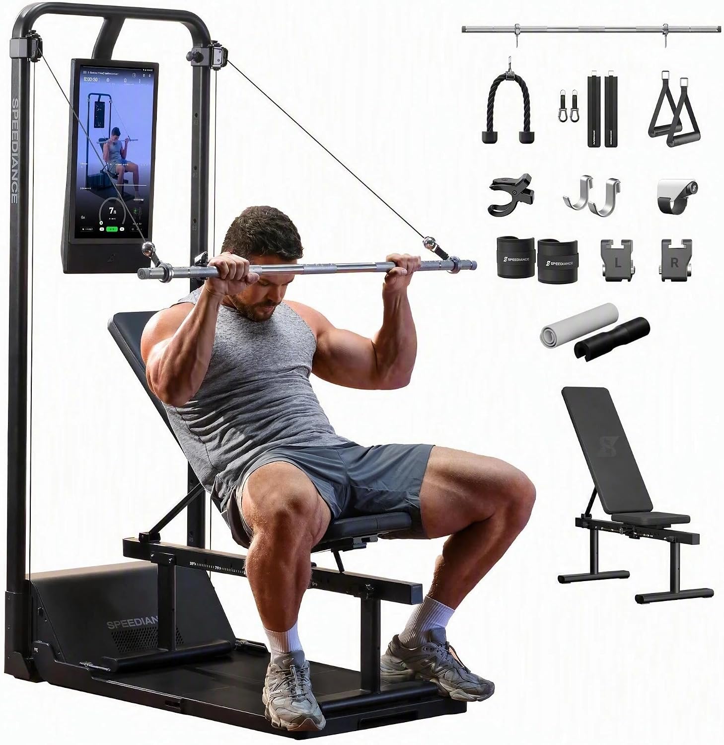 Speediance Smart Home Gym, Multi-Functional Gym Machine for Full Body Strength Training, All-in-one Gym Equipment, Digital Weight System, Workout Station, Squat Rack, Gym Monster 2