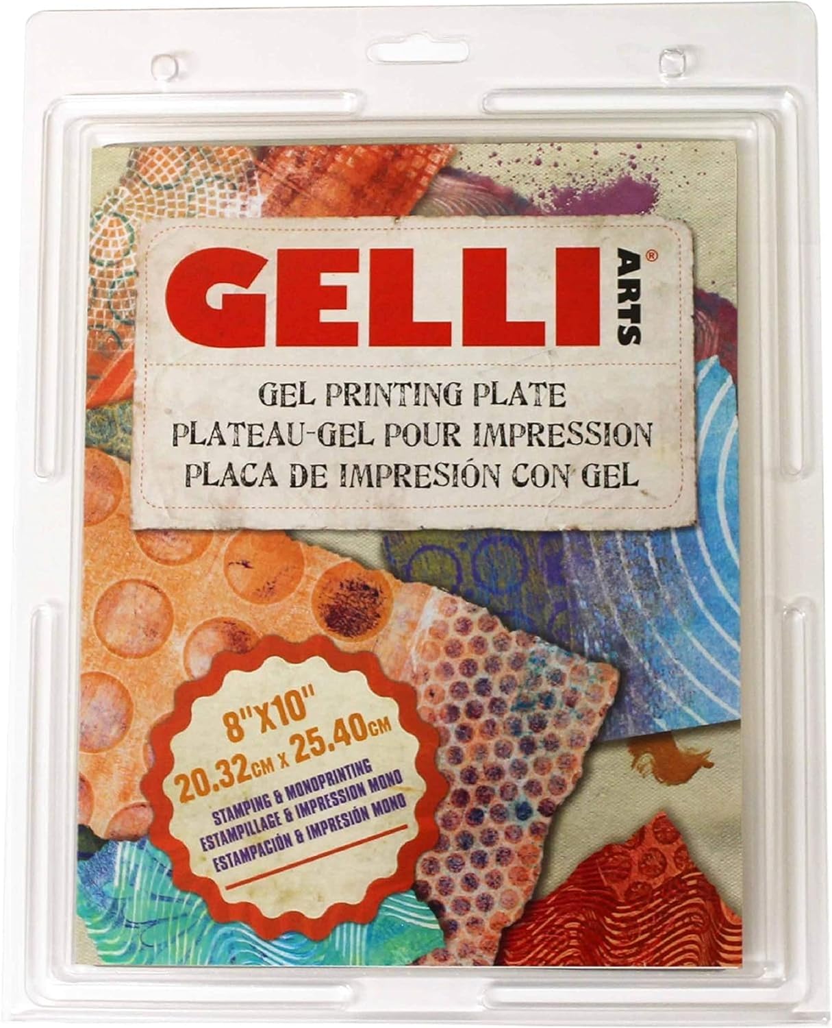 Gelli Arts 8" x 10" Gel Printing Plate – Reusable for Printmaking