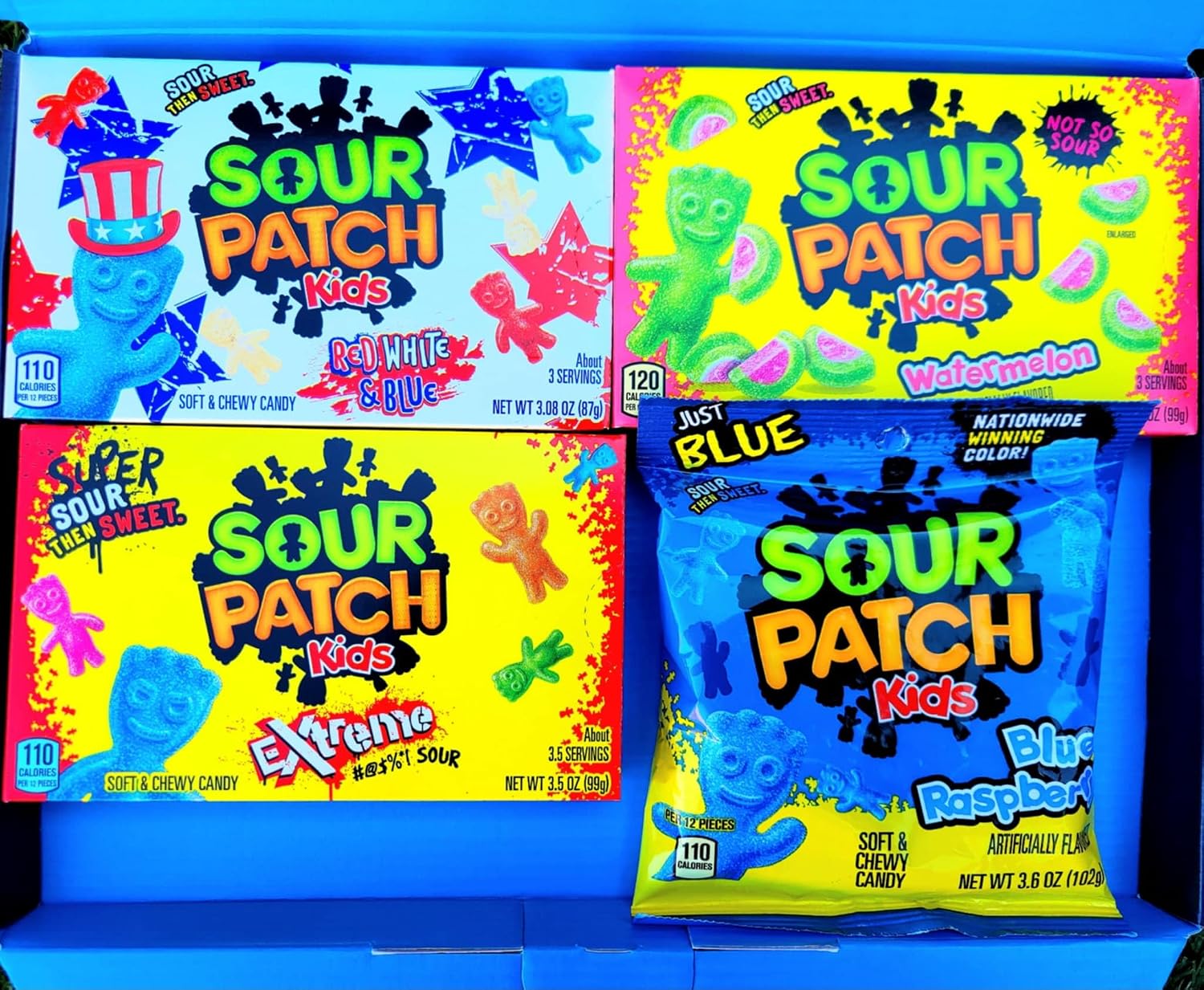 Sour Patch Gummy American Candy Gift Box | VEGAN HALAL | LARGE Packs | Birthday Christmas | Weight = 450g | BY CANDYPLANET