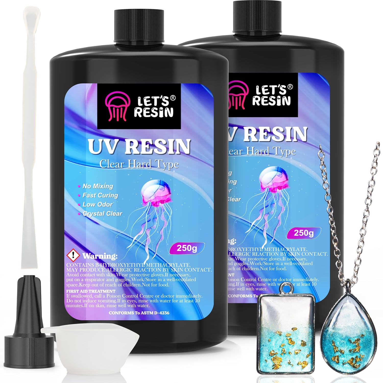 LET'S RESIN 500g UV Resin Kit Hard Type Low Viscosity