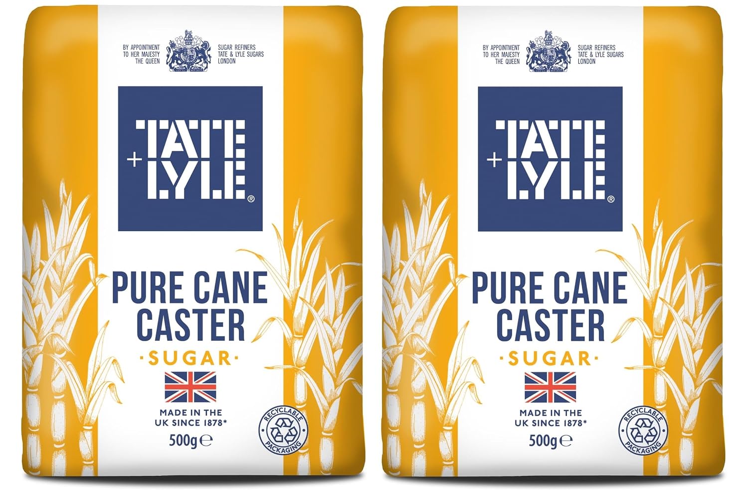 Tate & Lyle Fairtrade Caster Sugar (500g) - Pack of 2