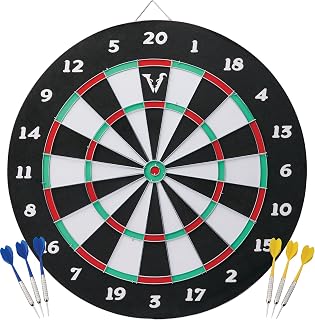 Viper Double Play 2-in-1 Baseball Dartboard with Darts,Black