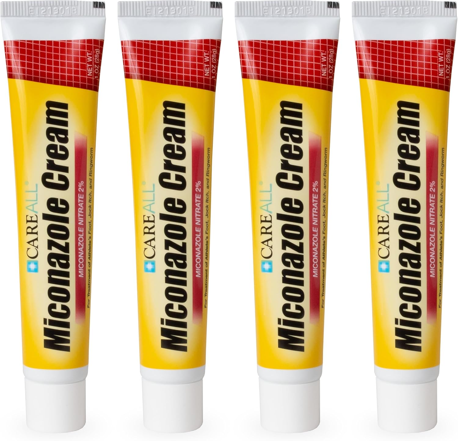 CareAll Miconazole Nitrate 2% Antifungal Cream 1.0 oz. (4 Pack), Cures Most Athlete’s Foot, Jock Itch, Ringworm, Compare to Leading Brand