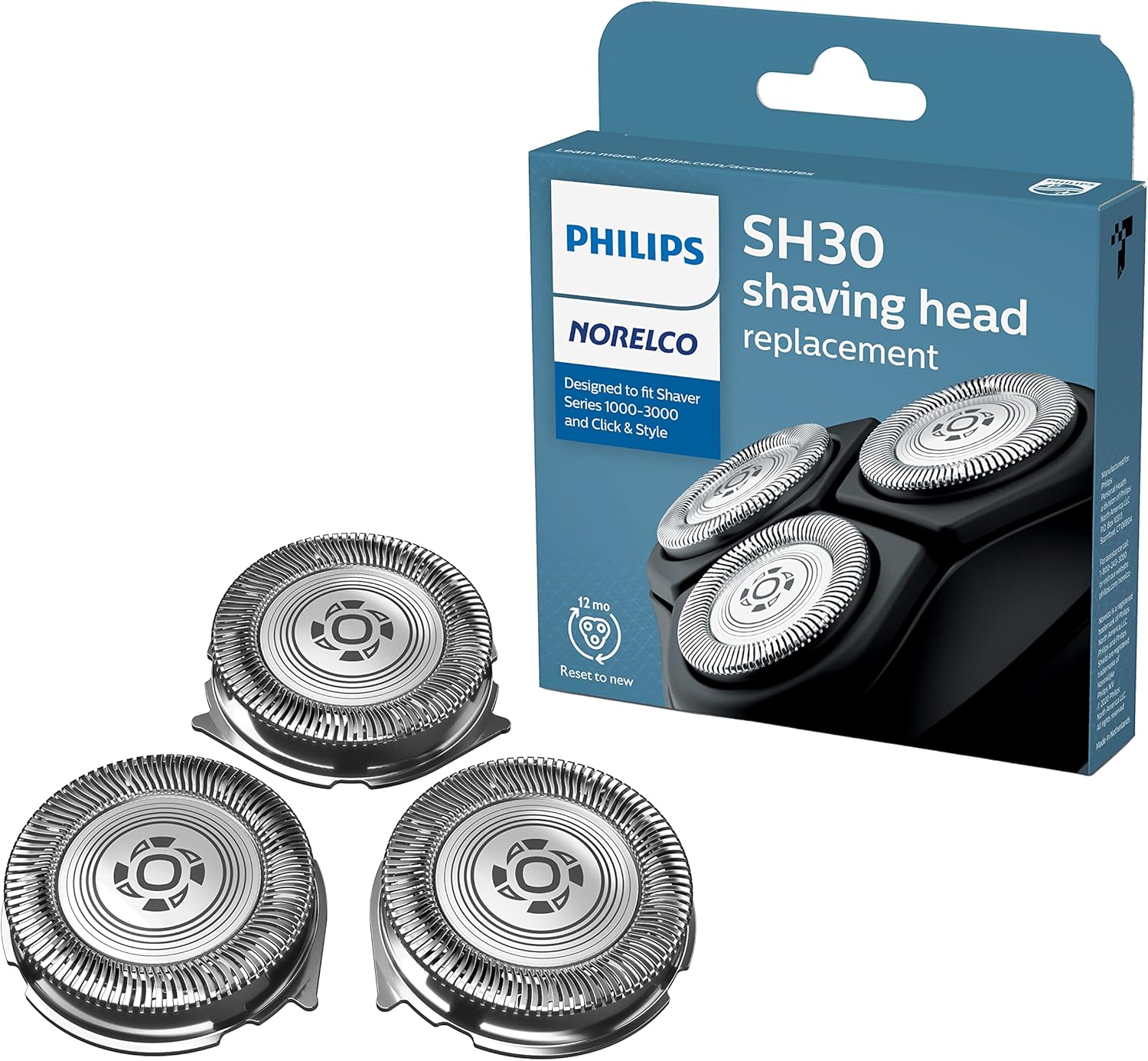 Philips Norelco Replacement Head for Series 3000, 2000, 1000 and S738 Click & Style