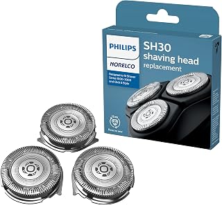 Philips Norelco Genuine SH30/52 Shaving Heads Compatible with Norelco Shaver Series 1000, 2000, 3000 and 5000X and Rounded