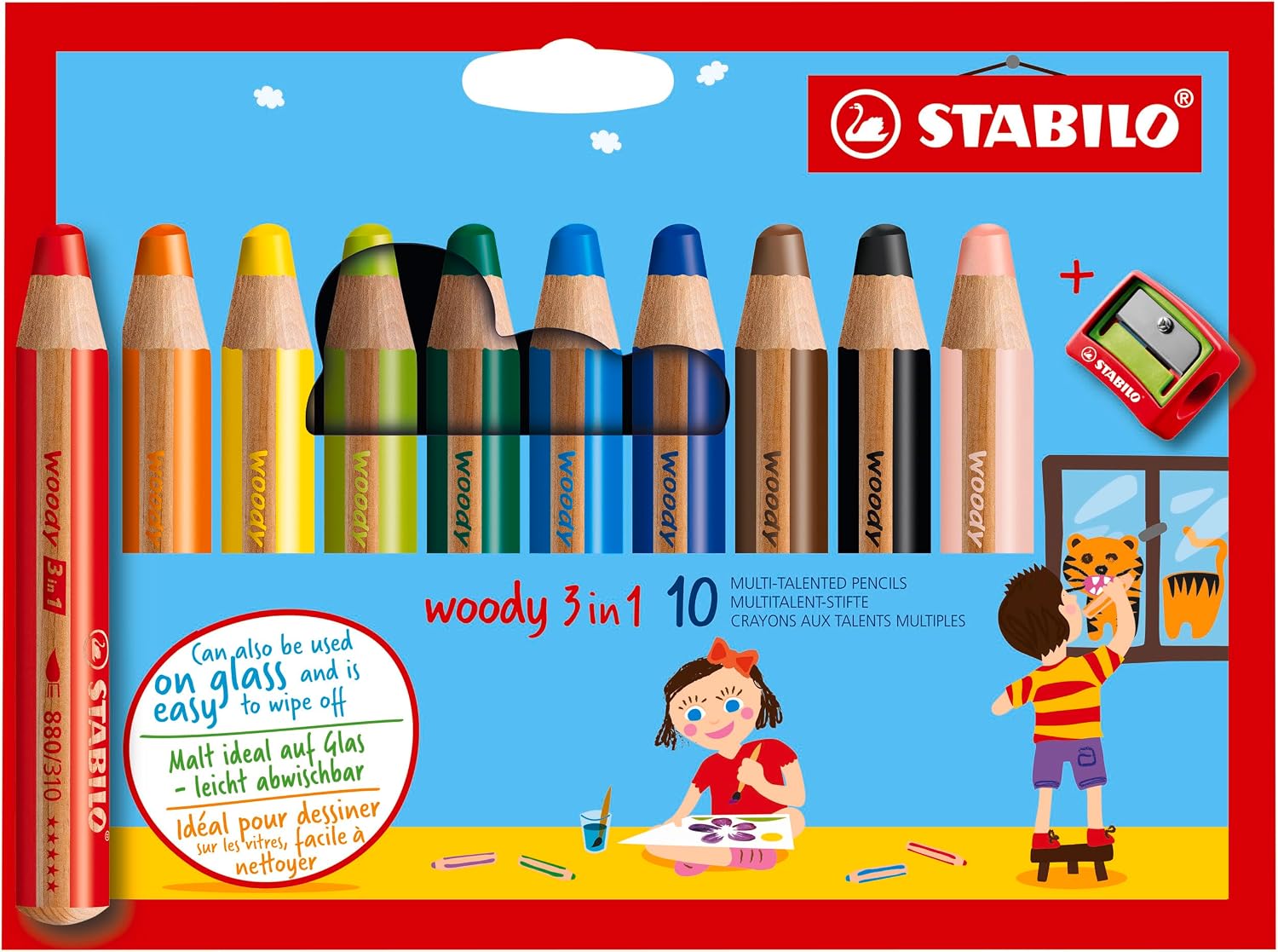 STABILO coloured pencil, watercolour & wax crayon woody 3 in 1