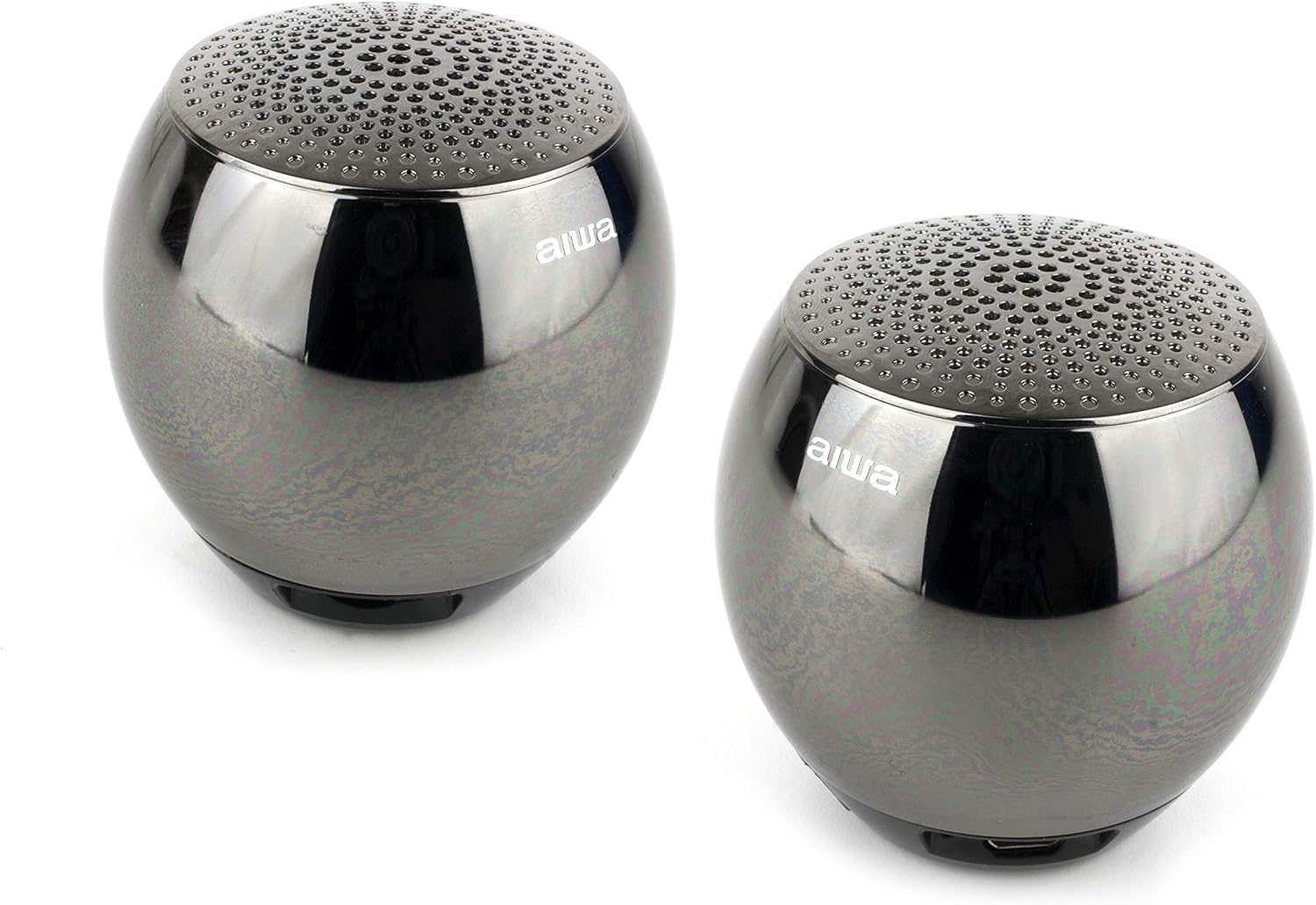 Aiwa Atom Mini Wireless Bluetooth, 2 Speakers Bundle, Super Bass Audio and TWS Connectivity (Black)