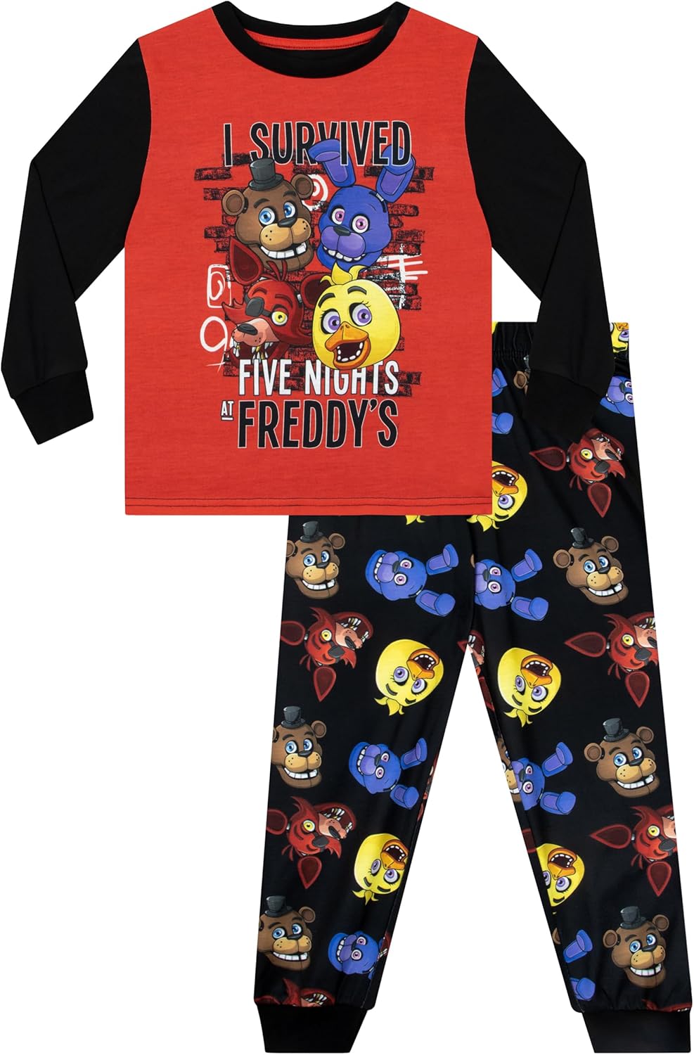 FIVE NIGHTS AT FREDDY'S Pyjamas | FNAF Boys PJs | Freddy Fazbear Boys Gaming Pyjamas | Ages 5 To 12 Years