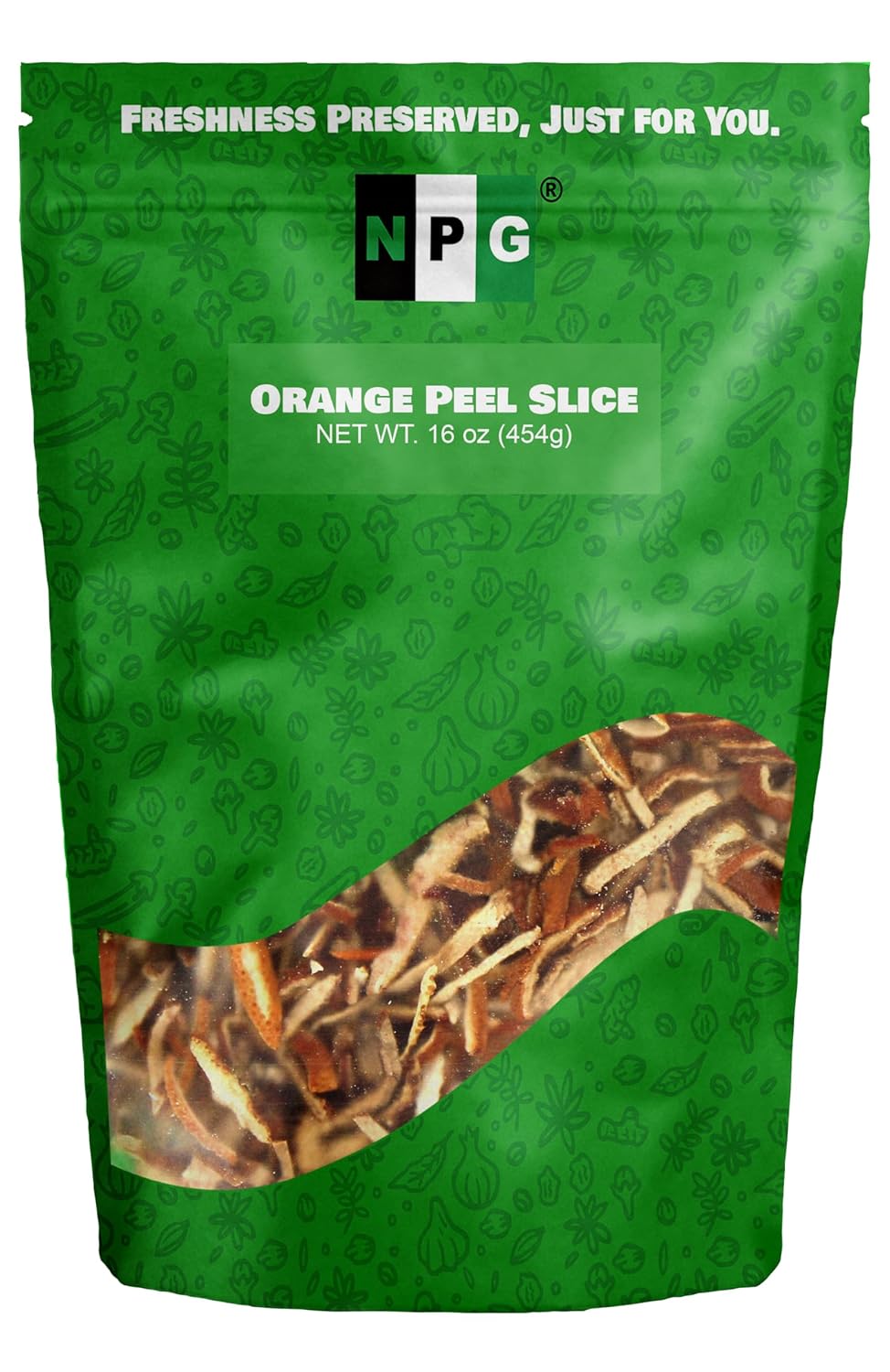 NPG Dried Orange Peel 16 Oz, Chen Pi, Dry Matured Mandarin, Authentic Citrus Flavor, Versatile for Culinary Uses, Baking, Cooking, Tea, Desserts, Savory Dishes, Beverages, Potpourri