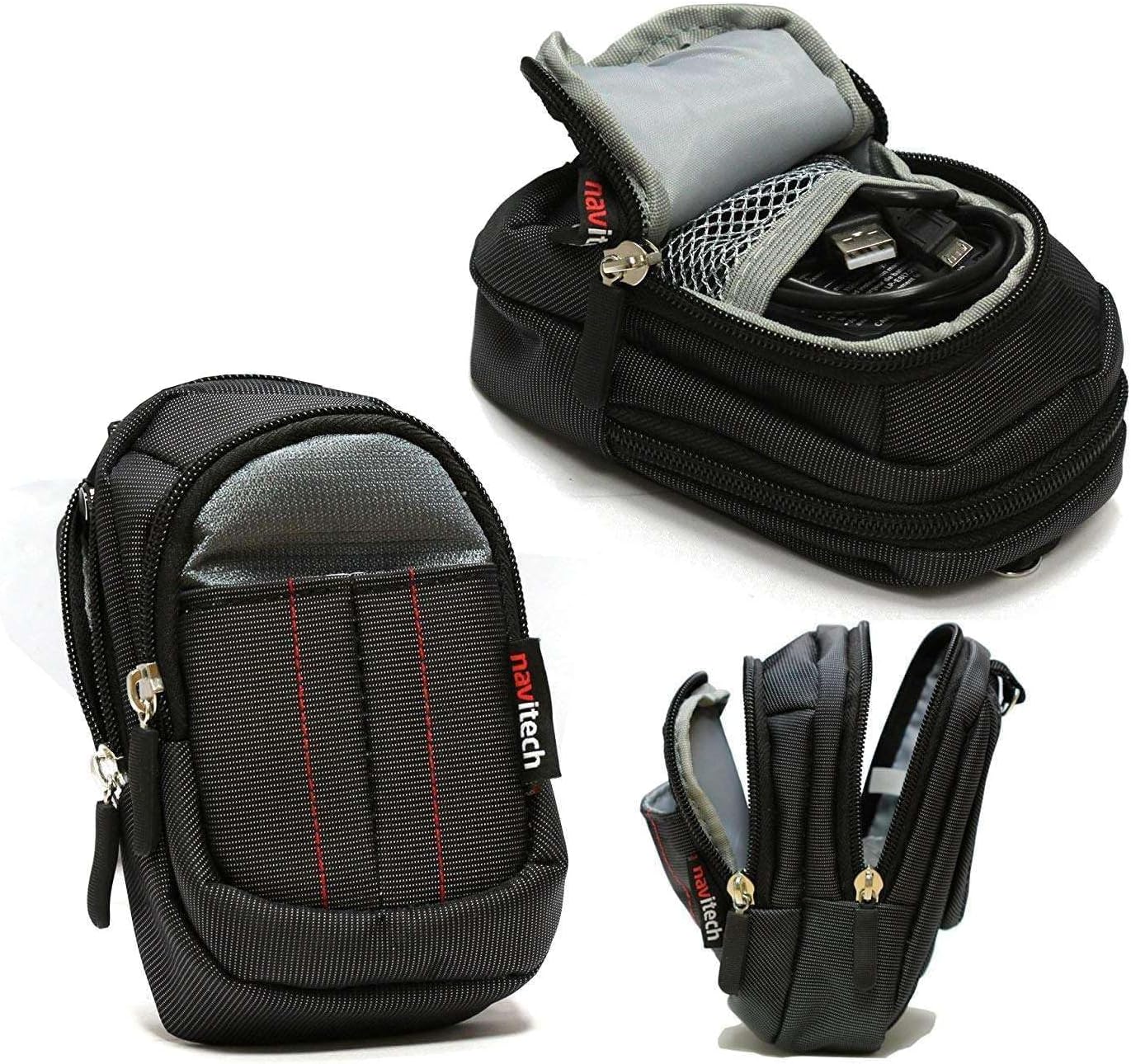 Navitech Black Compact Camera Case Compatible with Fulealfly 4K 48MP Digital Camera