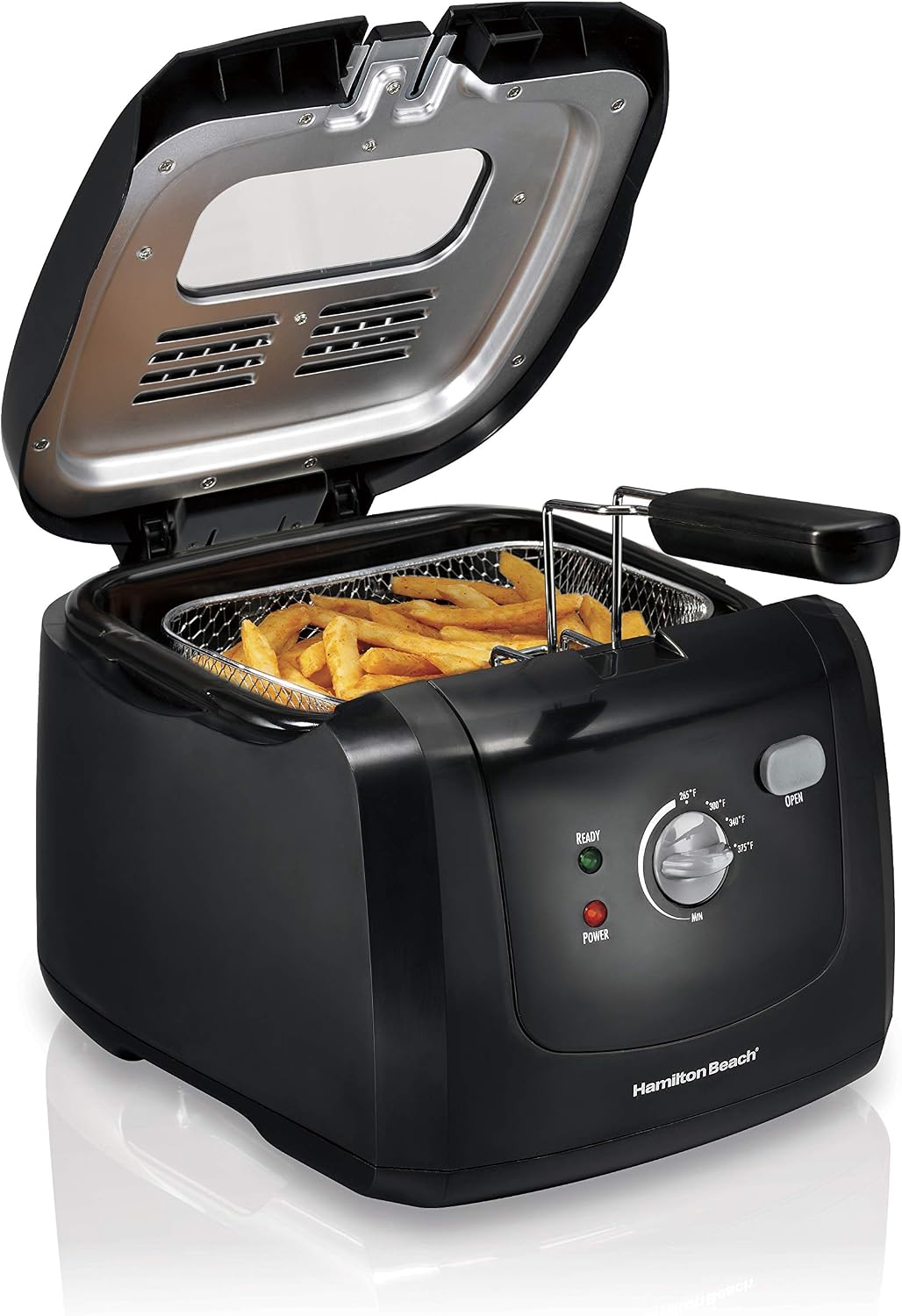 Hamilton Beach Cool Touch Electric Deep Fryer with Basket For Home Use