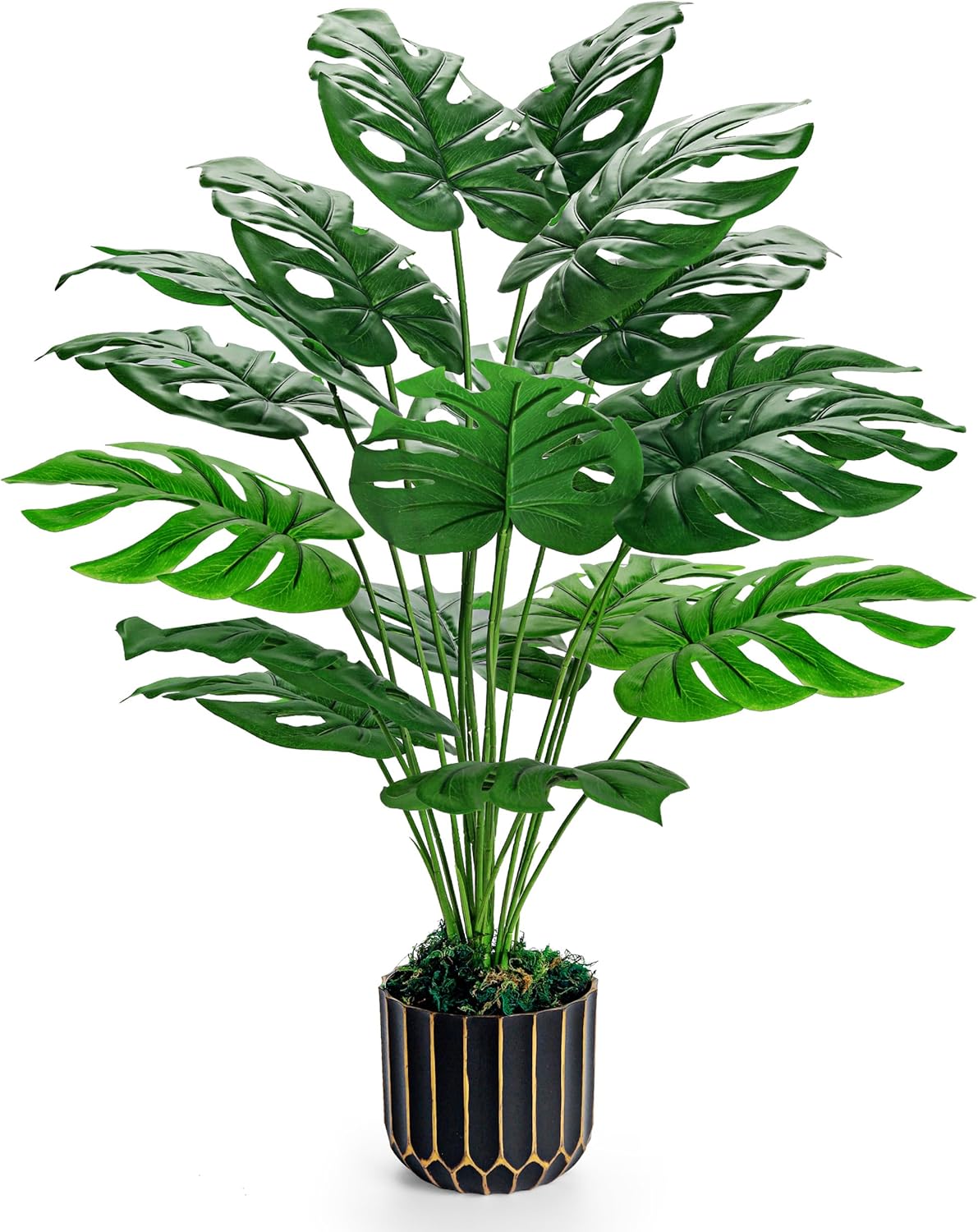 BTSD-home 71cm Fake Plants Large Tropical Artificial Monstera Plants Indoor Outdoor for Home Bedroom Balcony Office Bathroom Decor