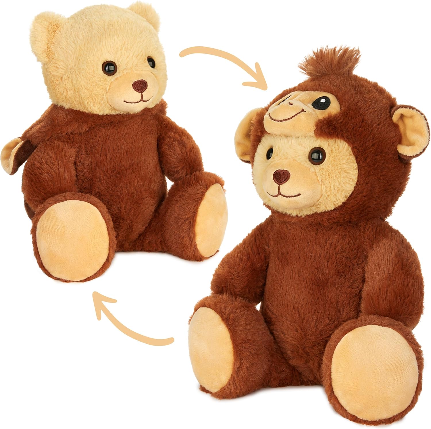 Teddy Monkey - 10 Inch Teddy Bear in Monkey Costume with Hood - Cuddly Toy for Cosy Adventures - Stuffed Animal for Children