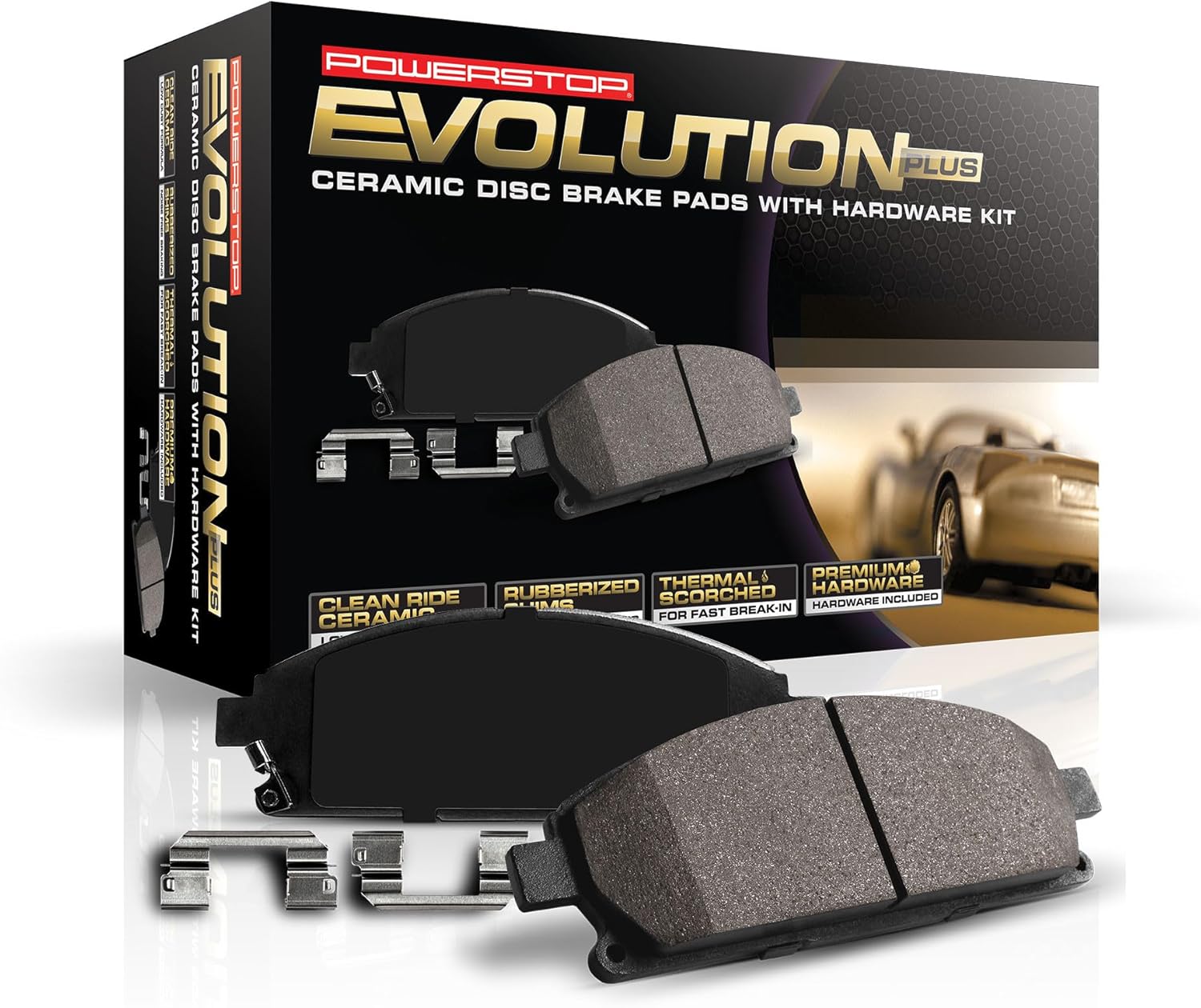 PowerStop Front Brake Pads For Nissan Altima 2013-20 |Altima 2024-25 |LEAF 2014-17 - Ceramic Brake Pads With Installation Hardware, 17-1650