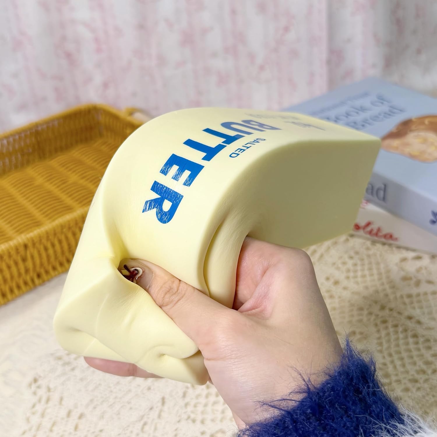 butter squishy,Squeeze Butter Stress Toy, Portable Decompression Sensory Toy, Anxiety Relief Fidget Toy for Kids Adults , Funny-Themed Office Decor