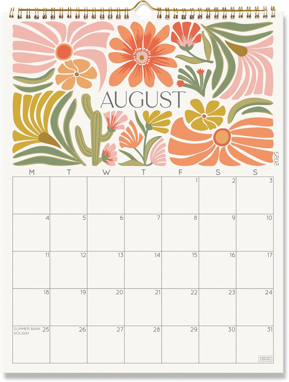 S&O Desert Garden Wall Calendar from July 2025-Dec 2026 - Tear-Off Monthly Calendar - 18 Month Academic Wall Planner - Hanging Organizer to Track Anniversaries & Appointments - 13.5"x10.5”in
