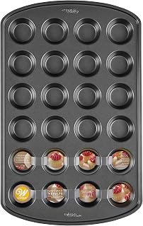 Wilton Perfect Results Premium Non-Stick Pan 24-Cup Mini Muffin Tin, Steel, Silver