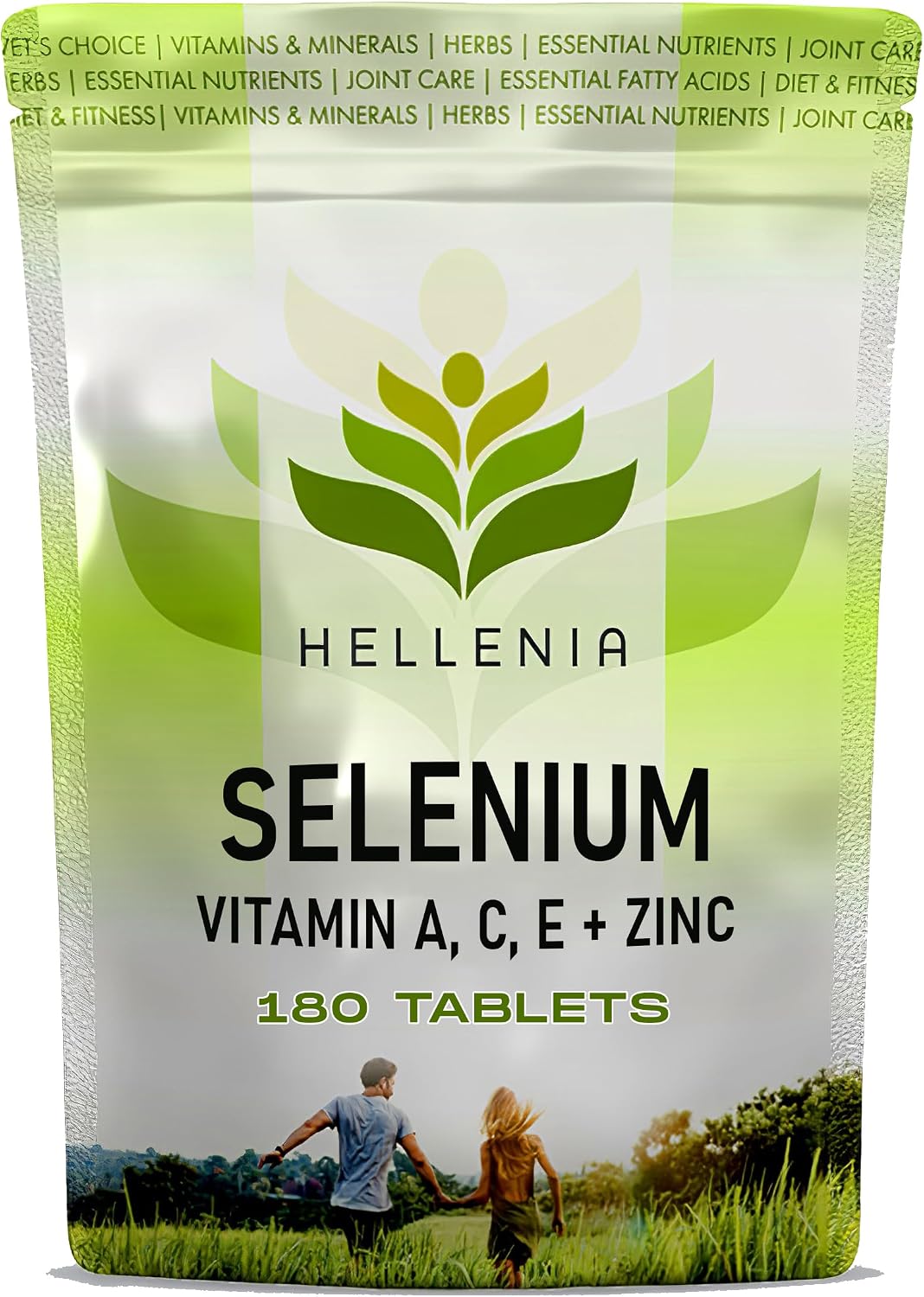 Selenium Supplements 200µg Plus Vitamins A,C,E and Zinc - 180 Tablets - 6 Month Supply Selenium as Selenomethionine | High Bioavailability | Made in the UK by Hellenia