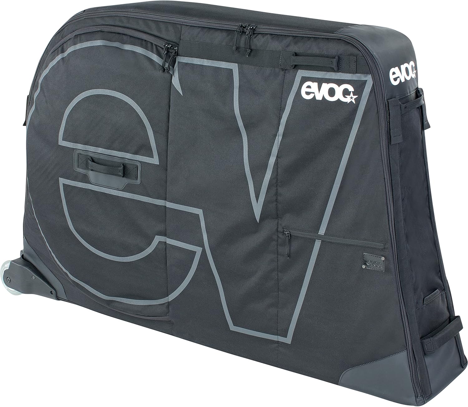 EVOC Road Bike Bag with Molded Polycarbonate Bike Block and Skate Wheels (285L, Black)