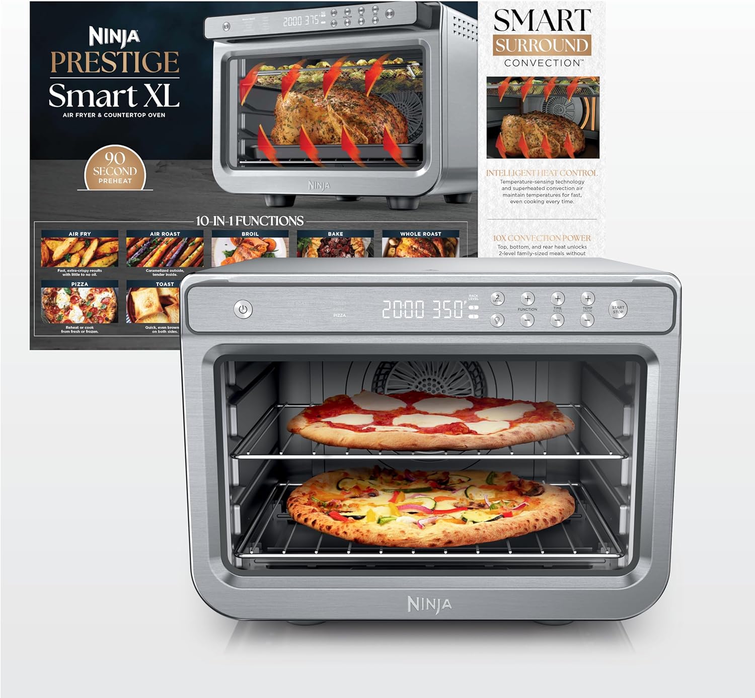 Ninja Prestige Smart XL Countertop Oven, 10-in-1, Stainless Steel, DT501
