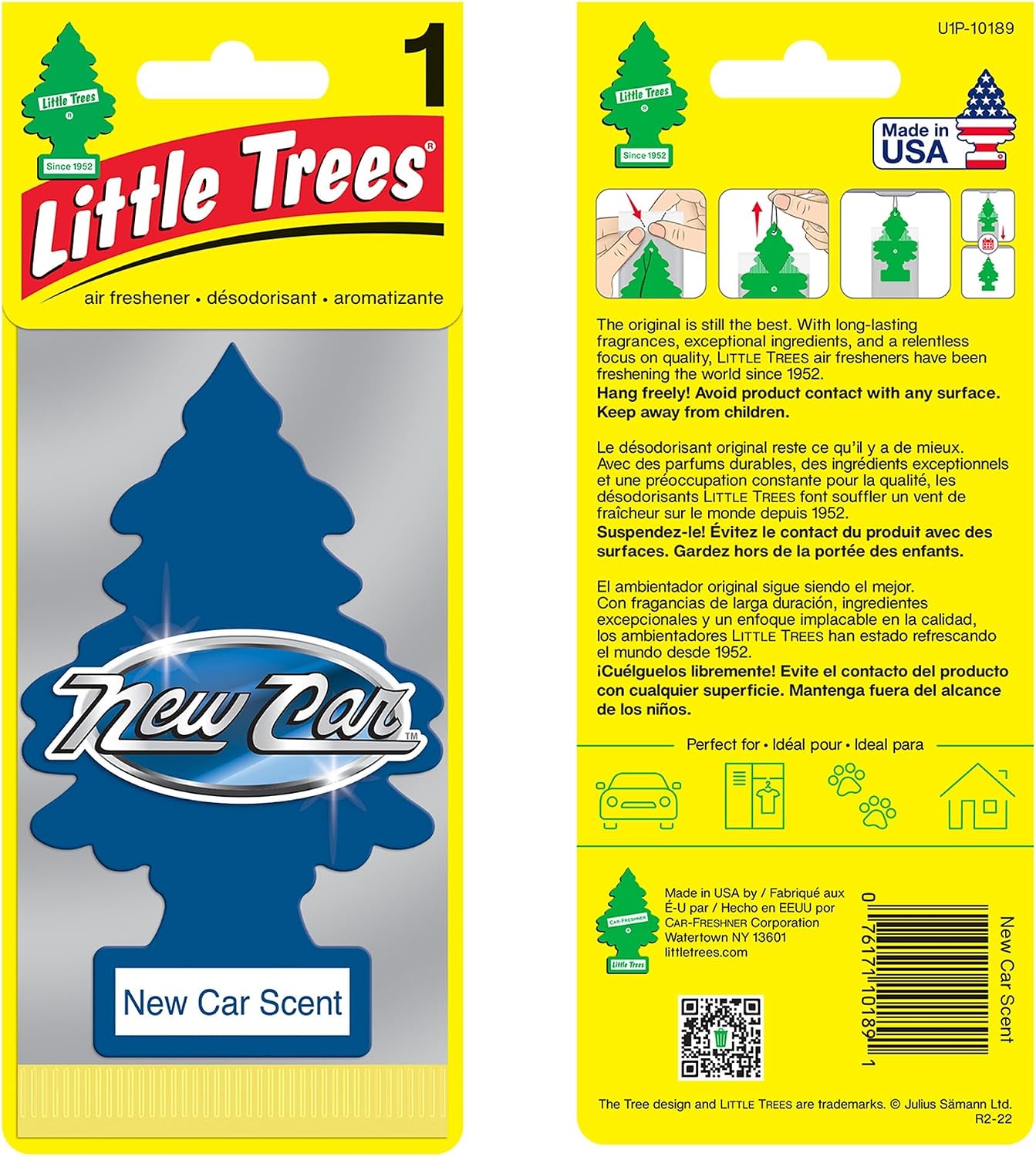 Little Trees Air Freshener, New Car Fragrance, Blue