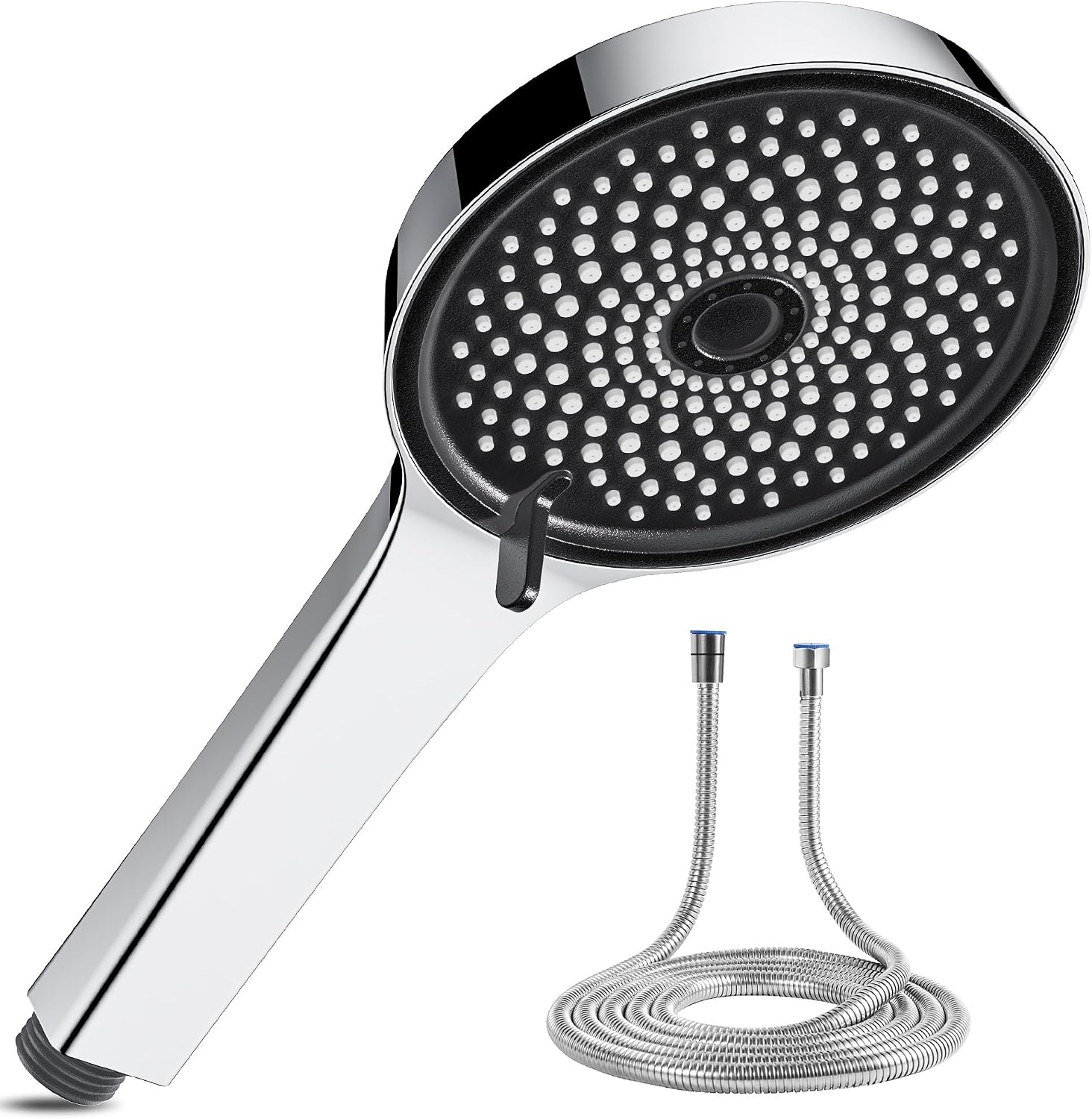 Magichome Shower Head and Hose 1.5m, 120mm Large Panel Shower Head with 5 Spray Modes, Universal Bathroom High Pressure Showerhead for Low Water Pressure