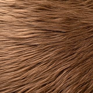 Faux Fur Fabric for Crafts, Gnomes, Animal Costumes, Cushions, Decorations Brown 10x10in