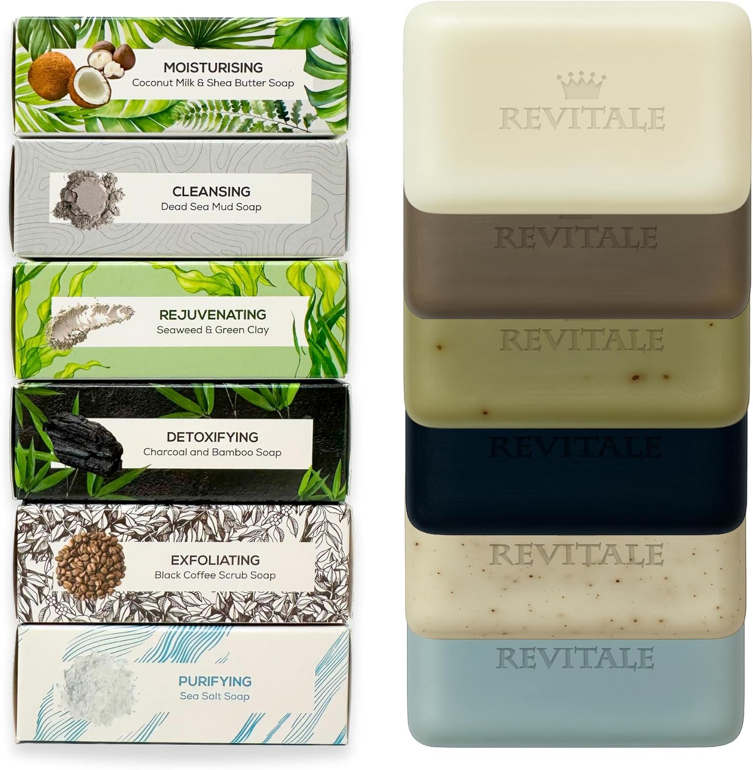 Revitale Natural Cleansing Soap Set (6x100g Bars)
