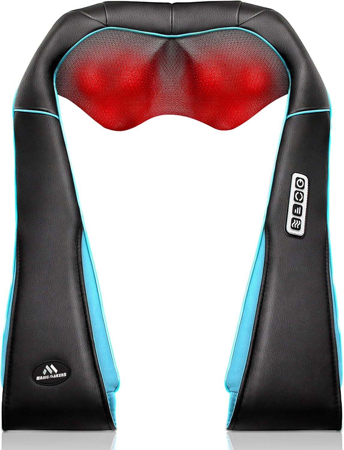 MagicMakers Electric Shiatsu Neck Massager with Heat - Pain Relief for Back, Shoulders & Feet - Gift for Men, Women, Mom & Dad - From Daughter or Son - Ideal for Christmas, Mother's Day & Father's Day